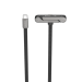 Cablu USB-C Havit CB6387, 60W, 120 cm, cu suport telefon, Negru + Gri