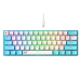 Tastatura mecanica gaming Havit KB903L, RGB, 61 taste, Albastru + Alb