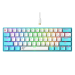 Tastatura mecanica gaming Havit KB903L, RGB, 61 taste, Albastru + Alb