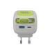 Incarcator retea Havit UC251 EU, PD35W, cablu retractabil, USB-C + USB-A, Gri + Verde