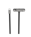 Cablu USB-C Havit CB6387, 60W, 120 cm, cu suport telefon, Negru + Gri