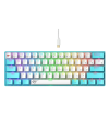 Tastatura mecanica gaming Havit KB903L, RGB, 61 taste, Albastru + Alb
