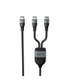 Cablu USB-C splitter Havit CB6325, 100W, 120 cm, dual output, Negru + Albastru