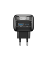 Incarcator retea Havit UC251 EU, 35W, cablu retractabil, USB-C + USB-A, Negru + Gri