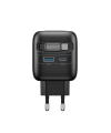 Incarcator retea Havit UC252 EU, 65W, cablu retractabil, incarcare casti, USB-C + USB-A, Negru + Gri