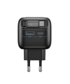Incarcator retea Havit UC253 EU, 65W, cablu retractabil, USB-C + USB-A, Negru + Gri