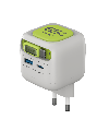 Incarcator retea Havit UC253 EU, 65W, cablu retractabil, USB-C + USB-A, Gri + Verde
