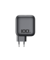 Adaptor travel Havit UC256 EU, GaN, PD100W, cablu retractabil, Negru + Albastru