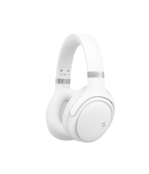 Casti over-ear Bluetooth Havit H630BT, BT 5.3, autonomie 55h, TF/SD, Alb