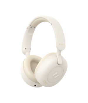 Casti over-ear Bluetooth Havit H655BT, BT 5.3, ANC -35dB, autonomie 76h, Bej