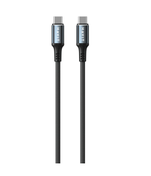 Cablu USB-C Havit CB6310, 60W, 100 cm, Negru + Albastru