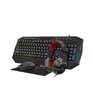 Kit gaming 4in1 Havit KB501CM, tastatura + mouse + casti + mousepad, Negru