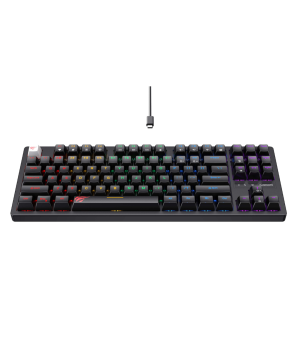 Tastatura gaming mecanica Havit KB892L, 87 taste, Negru