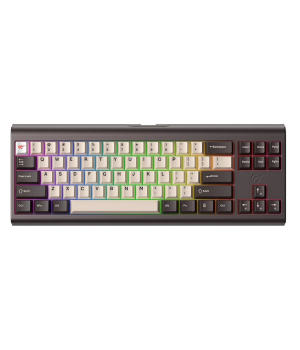 Tastatura gaming Havit KB896L x VKS, Mecanica, RGB, 71 taste, Hot swap, Ocru + Negru