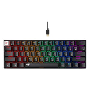 Tastatura gaming mecanica Havit KB903L, 61 taste, Negru