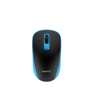 Mouse Wireless Havit MS626GT, 1200 DPI, Silent Click, Ergonomic, Negru + Albastru