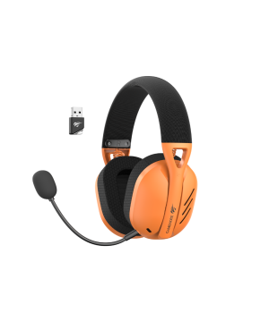 Casti gaming wireless Havit Fuxi-H3, 2.4GHz, Bluetooth, Jack 3.5 mm, Latenta 24 ms, Negru + Orange