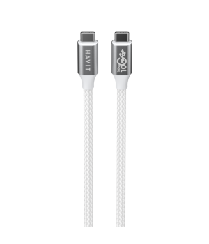 Cablu USB-C Havit CB6290, 100W, 100 cm, 10Gbps, 4K, Argintiu + Alb