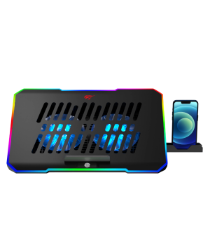 Cooler laptop Havit F2069, ventilatoare multiple, USB, Negru