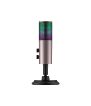 Microfon USB Havit GK61, Cardioid, RGB, 192 KHz/24bit, Negru + Ocru