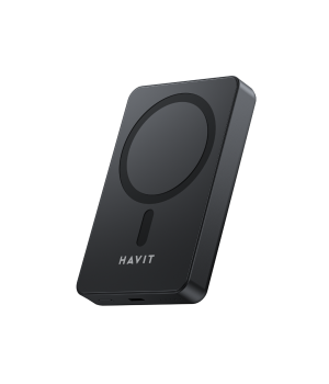 Acumulator portabil magnetic wireless Havit PB5217, USB-C, 10000mAh, 20W, Negru