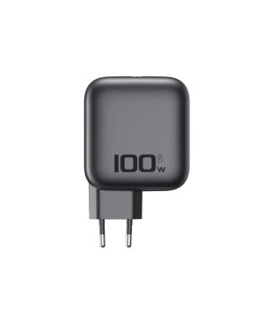 Adaptor travel Havit UC256 EU, GaN, PD100W, cablu retractabil, Negru + Albastru