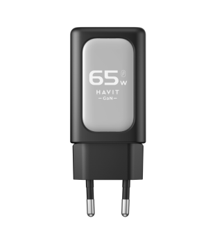 Incarcator retea Havit UC260 EU, 65W, USB-C + USB-A, Negru + Gri