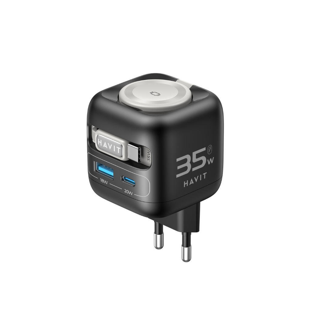 Incarcator retea Havit UC250 35W cablu retractabil USB-C