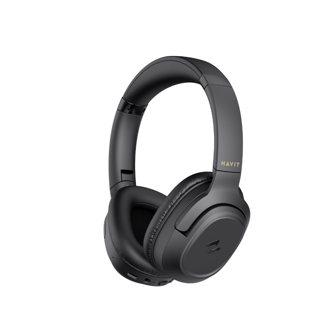 Casti over-ear Bluetooth Havit H612BT PRO, BT 5.4, ANC -30dB, autonomie 50h, Negru